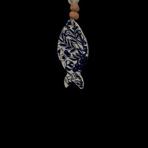 Wall/Car hanging Good Fortune Fish Olive Style